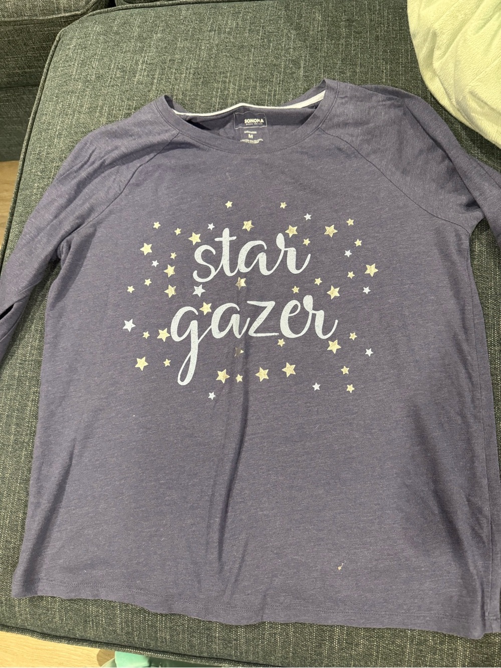 Sonoma Star Gazer Long-Sleeve pj top for woman - blue